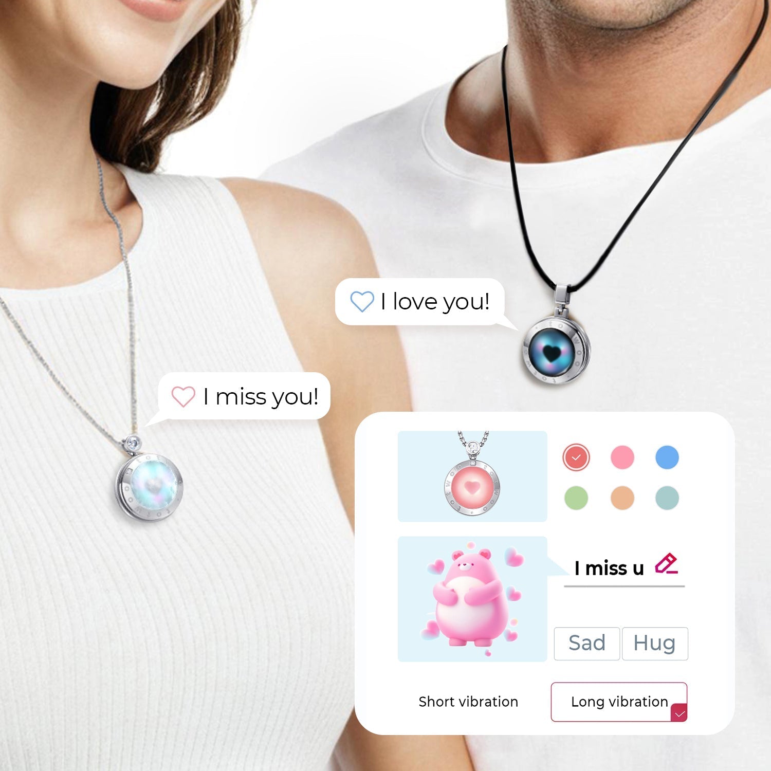 Touch Necklaces Set for Long Distance