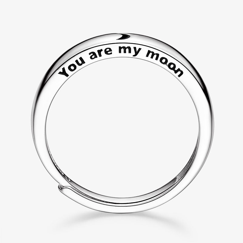totwoo X Sun&Moon Adjustable Silver Couple Rings