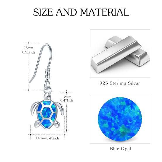 Opal Turtle Earrings