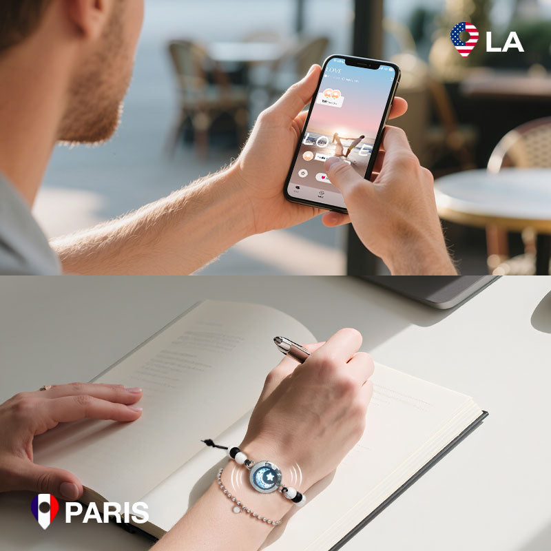 Sun&Moon Touch Bracelets with Matching Beads Single