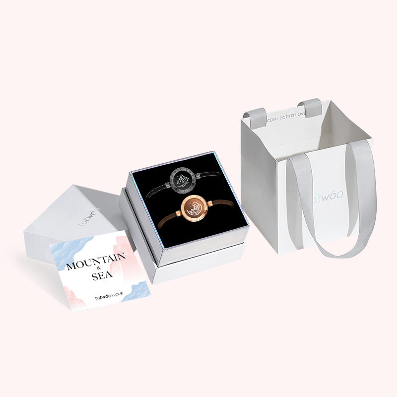 Mountain & Sea 2.0 Touch Bracelets with Milan Rope (Black+Rose Gold)