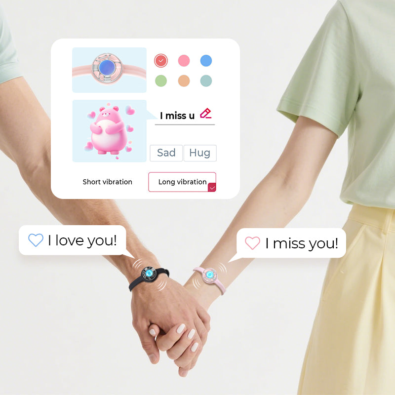 Candy Wave Touch Bracelets (Black+Pink)