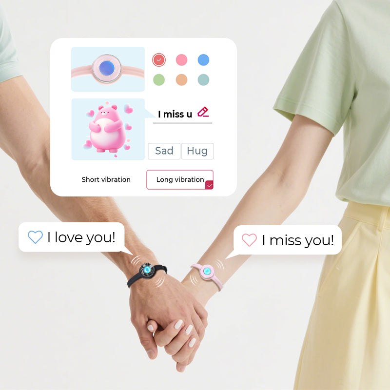 Candy Original & Wave Touch Bracelets (Black+Pink)