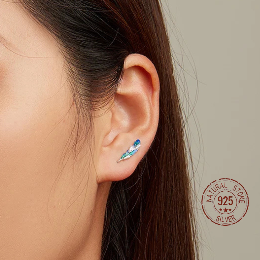 Ocean Feather Earrings