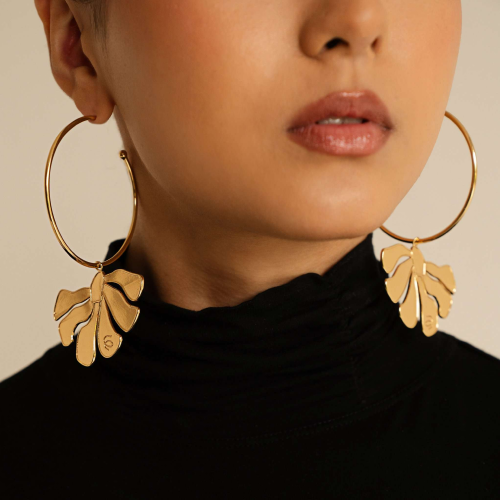 Petal Hoop Earrings