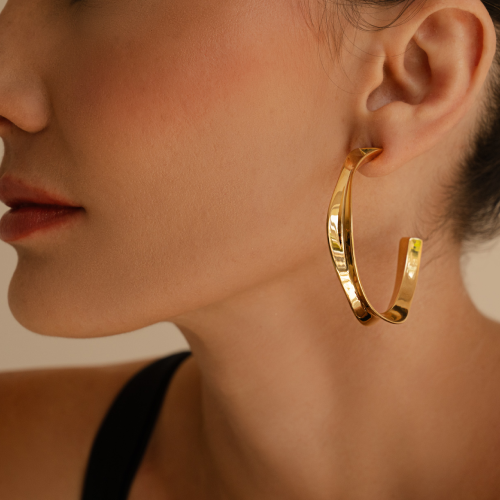 Reflection Hoop Earrings