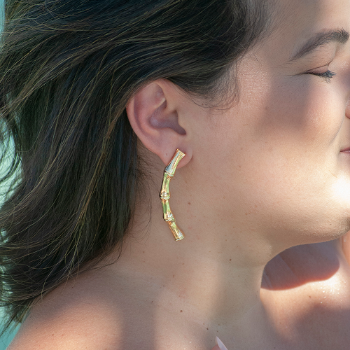 Large Bamboo Earrings