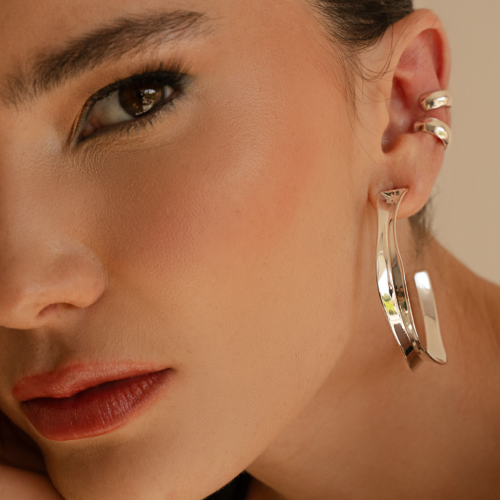 Reflection Hoop Earrings