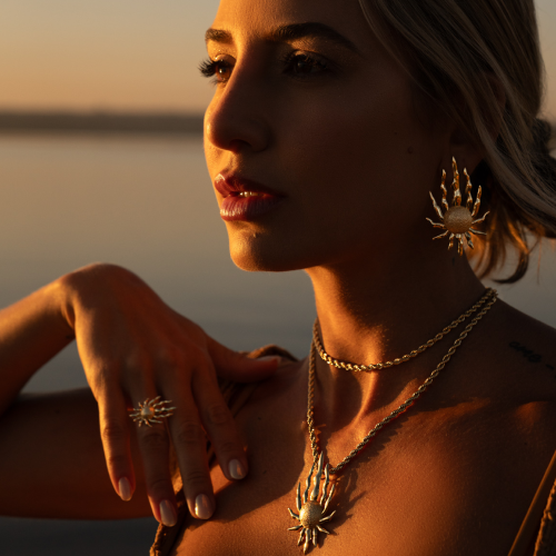 Large Solar Earrings