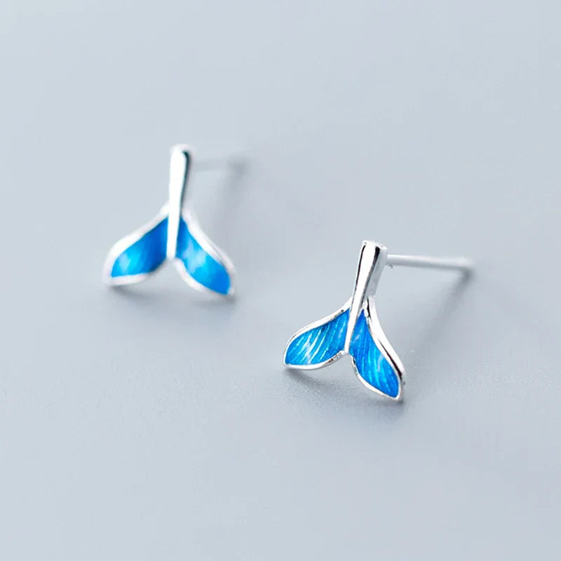 Ocean's Tail Stud Earrings