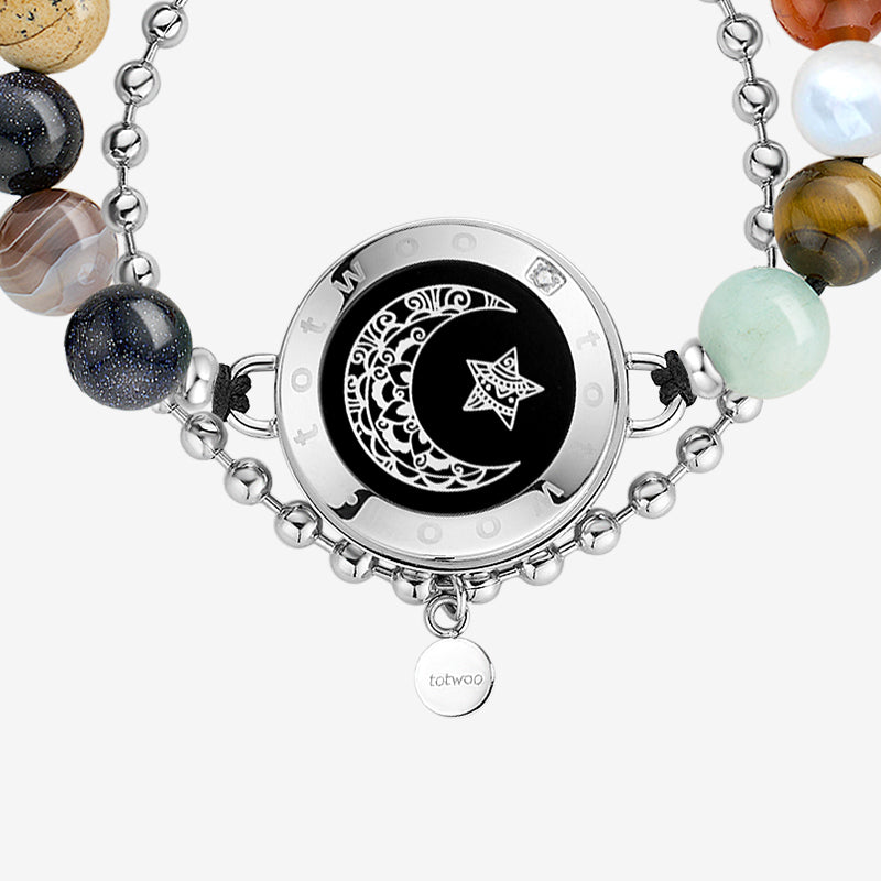 Moon Touch Bracelet with Energy Beads