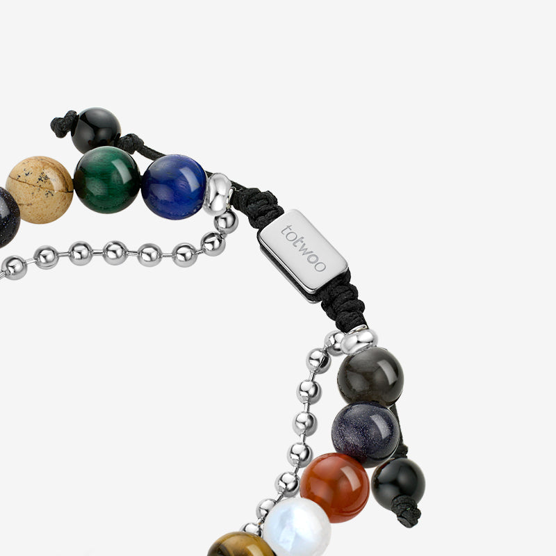 Moon Touch Bracelet with Energy Beads