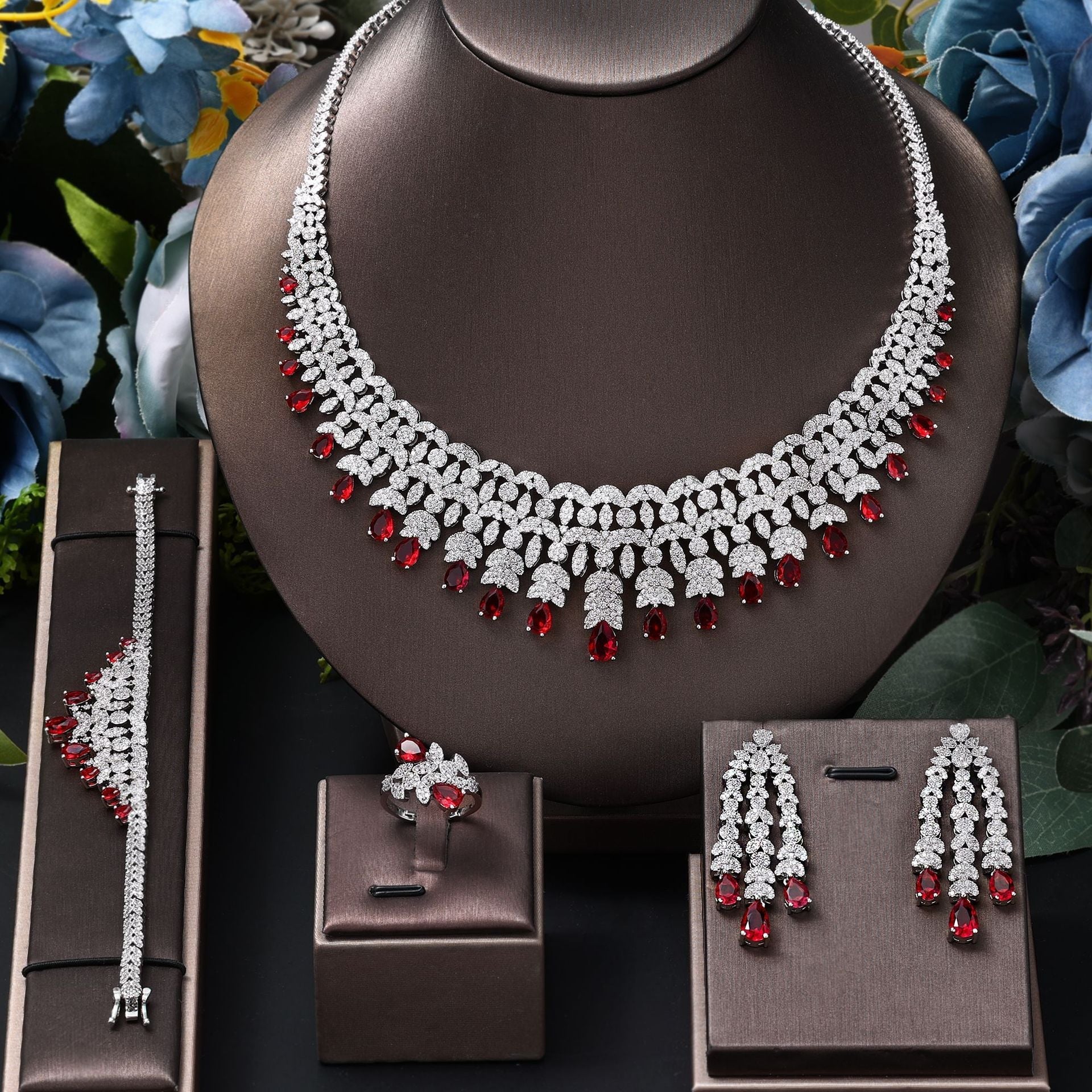 Fashionable and Dazzling Full Diamond Jewelry Set