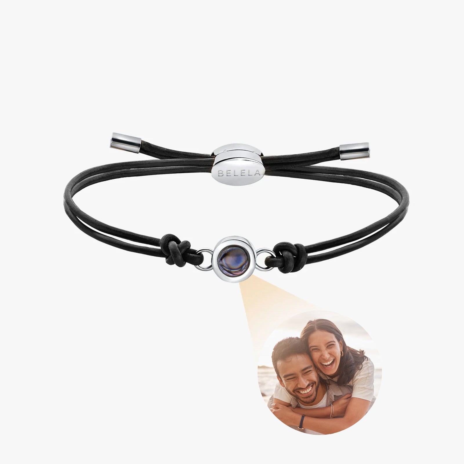 Personalized Genuine Leather Photo Bracelet