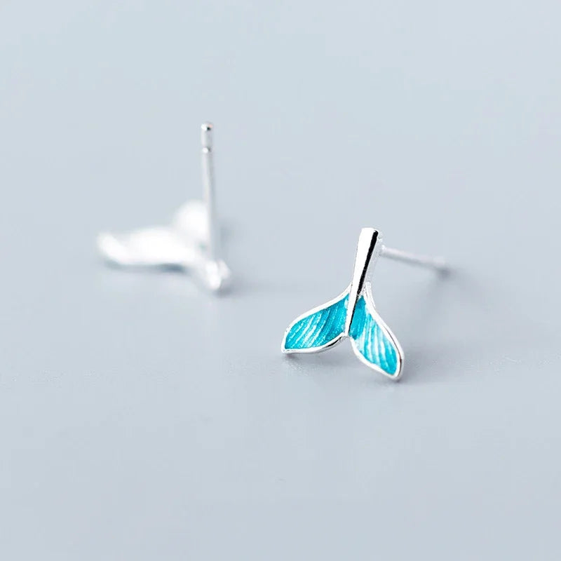 Ocean's Tail Stud Earrings