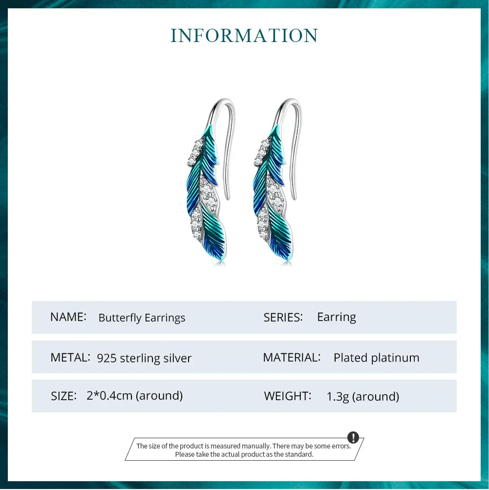 Ocean Feather Earrings