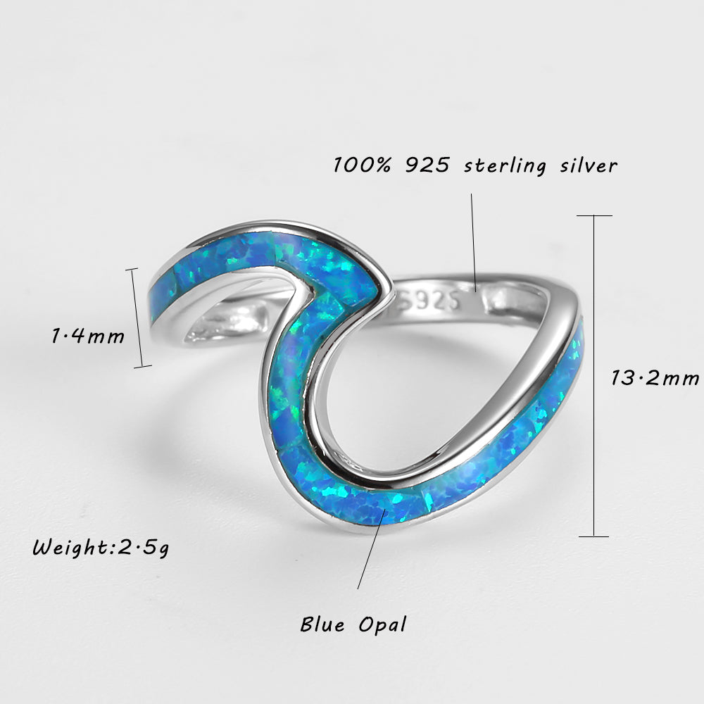 Blue Wave Ring