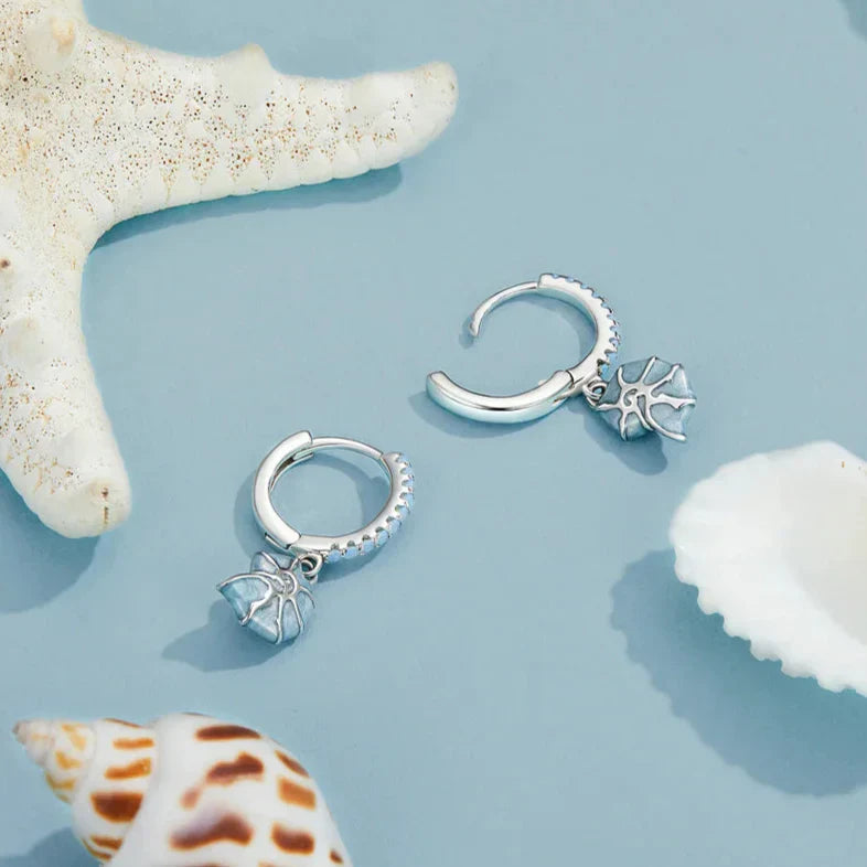 Ocean Star Hoop Earrings