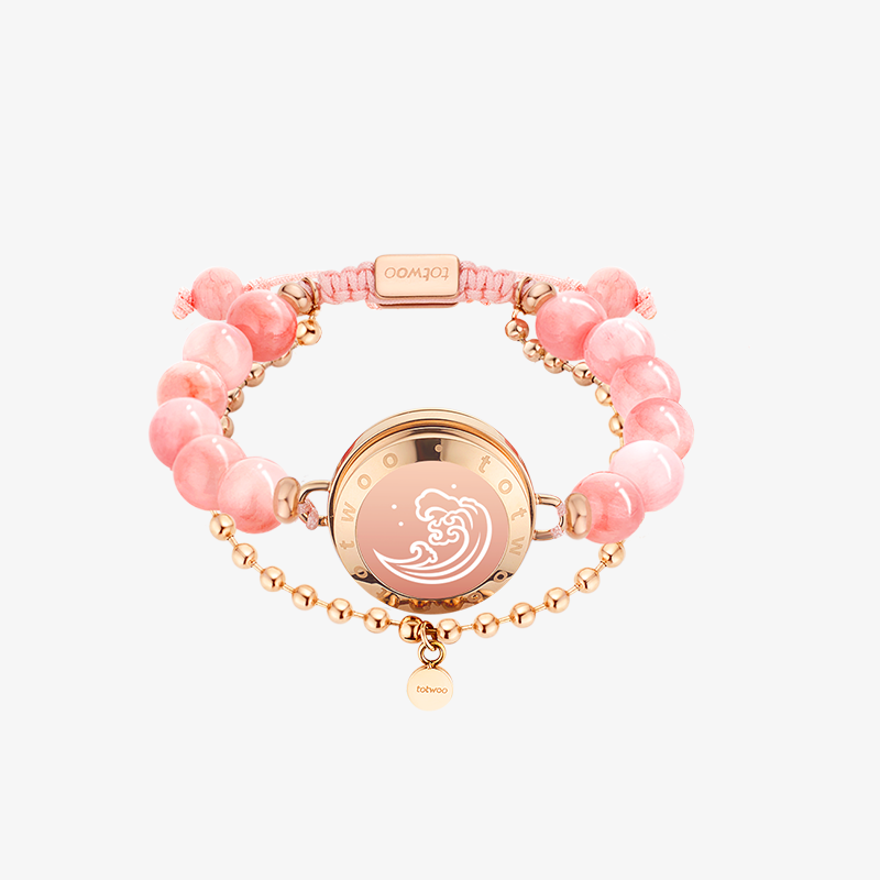 Sea Touch Beaded Bracelet with Pink Persian Jade