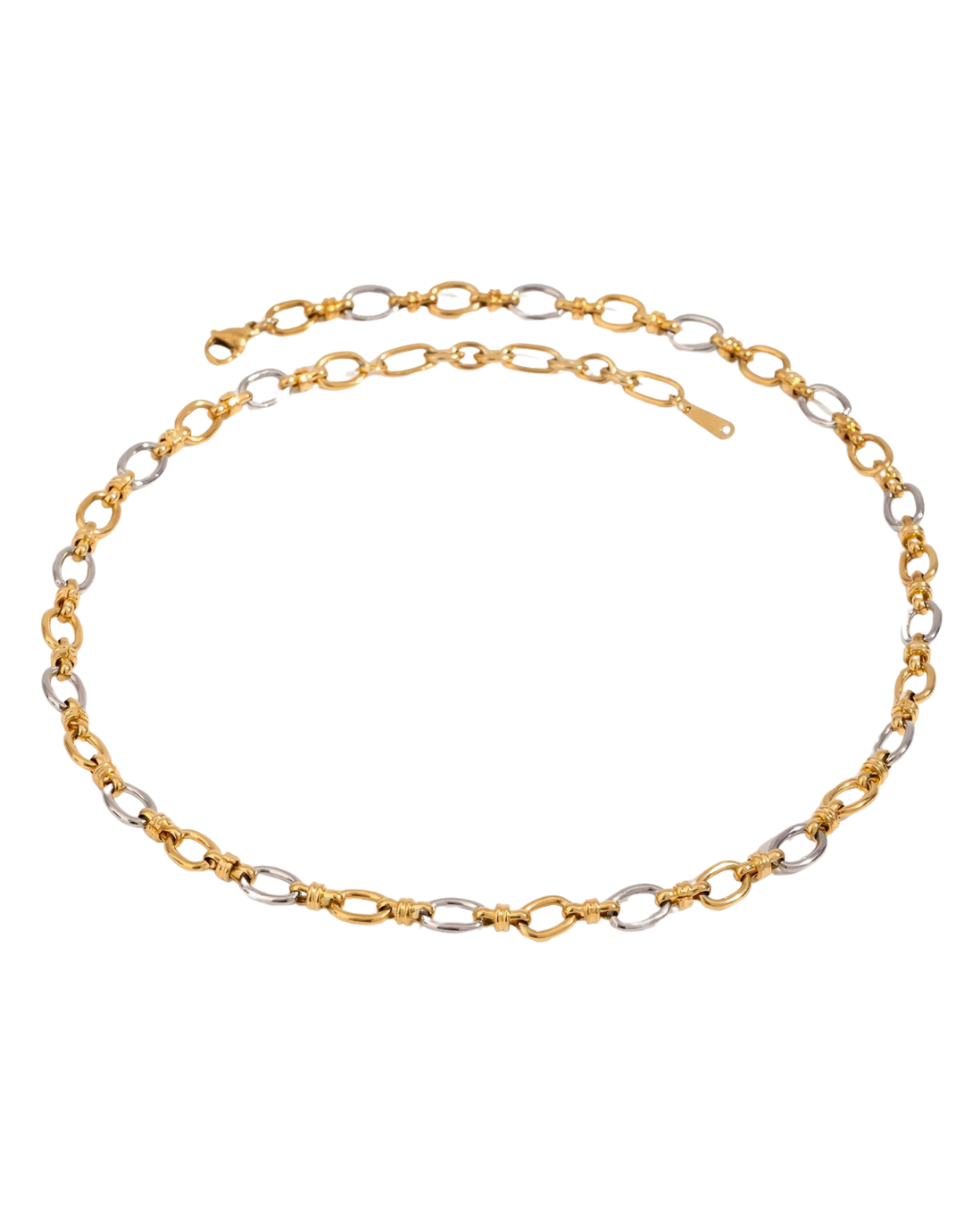 Addison Chain Pulseira e Colar Bicolor em Aço Inoxidável Serenyah