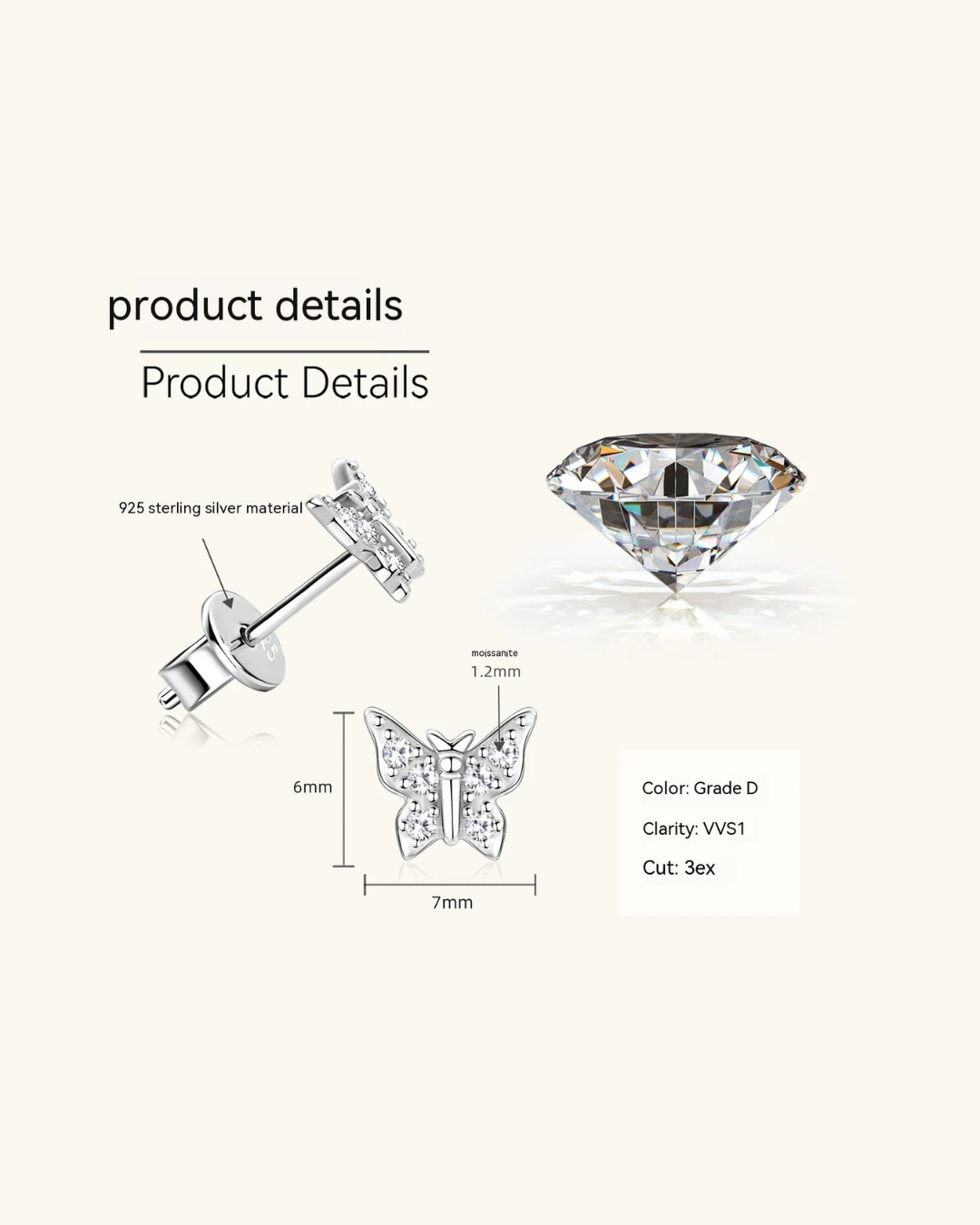 Auréa Butterfly Brincos Femininos | Semi-Jóias em Prata 925 Serenyah