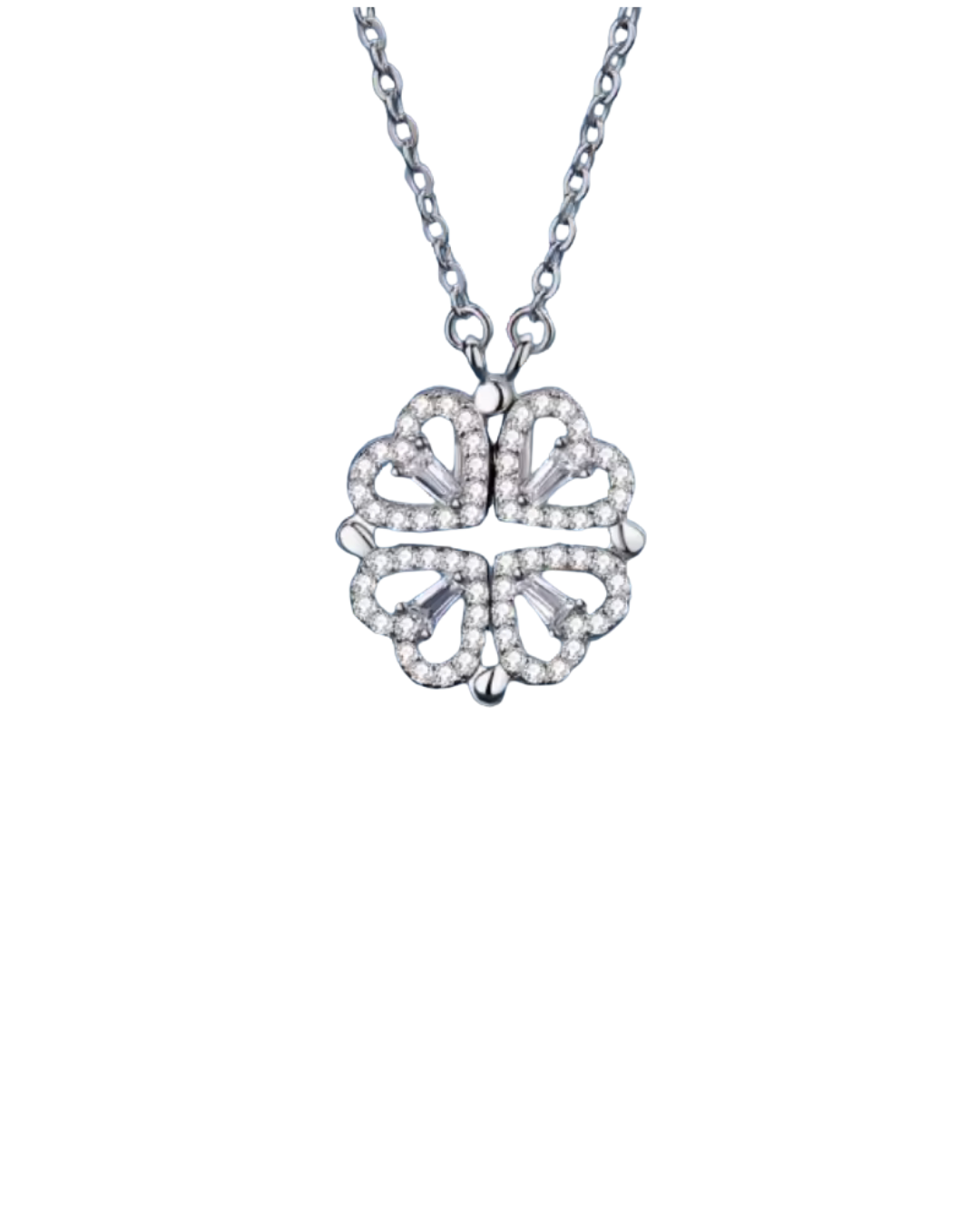 Celeste Clover Colar Trevo de Corações Dourado ou Prateado Serenyah