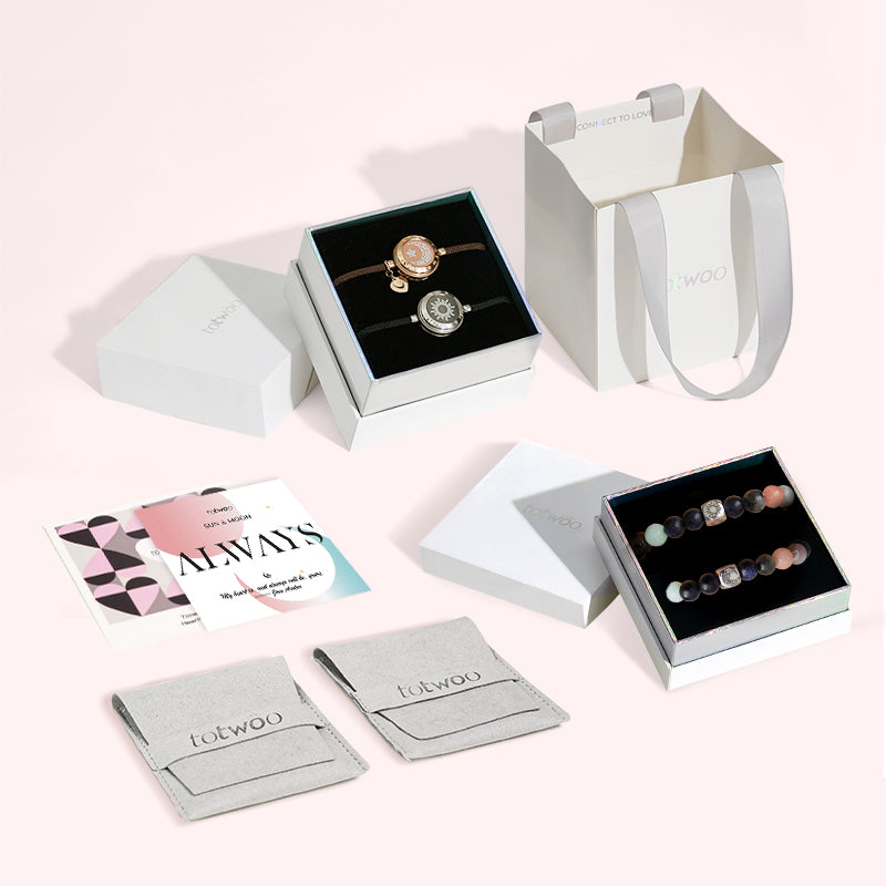 Sun & Moon Touch Milan Rope with Natural Beads Bracelets Set