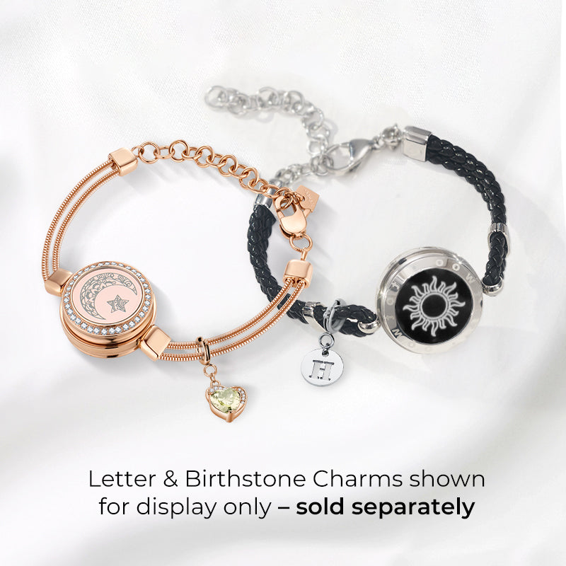 Sun & Moon Touch Bracelets (Snake Chain + Braided Cord)