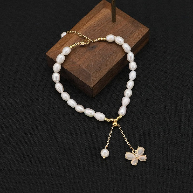 Liria Pearl Pulseiras com Pérolas Naturais e Pingente Serenyah