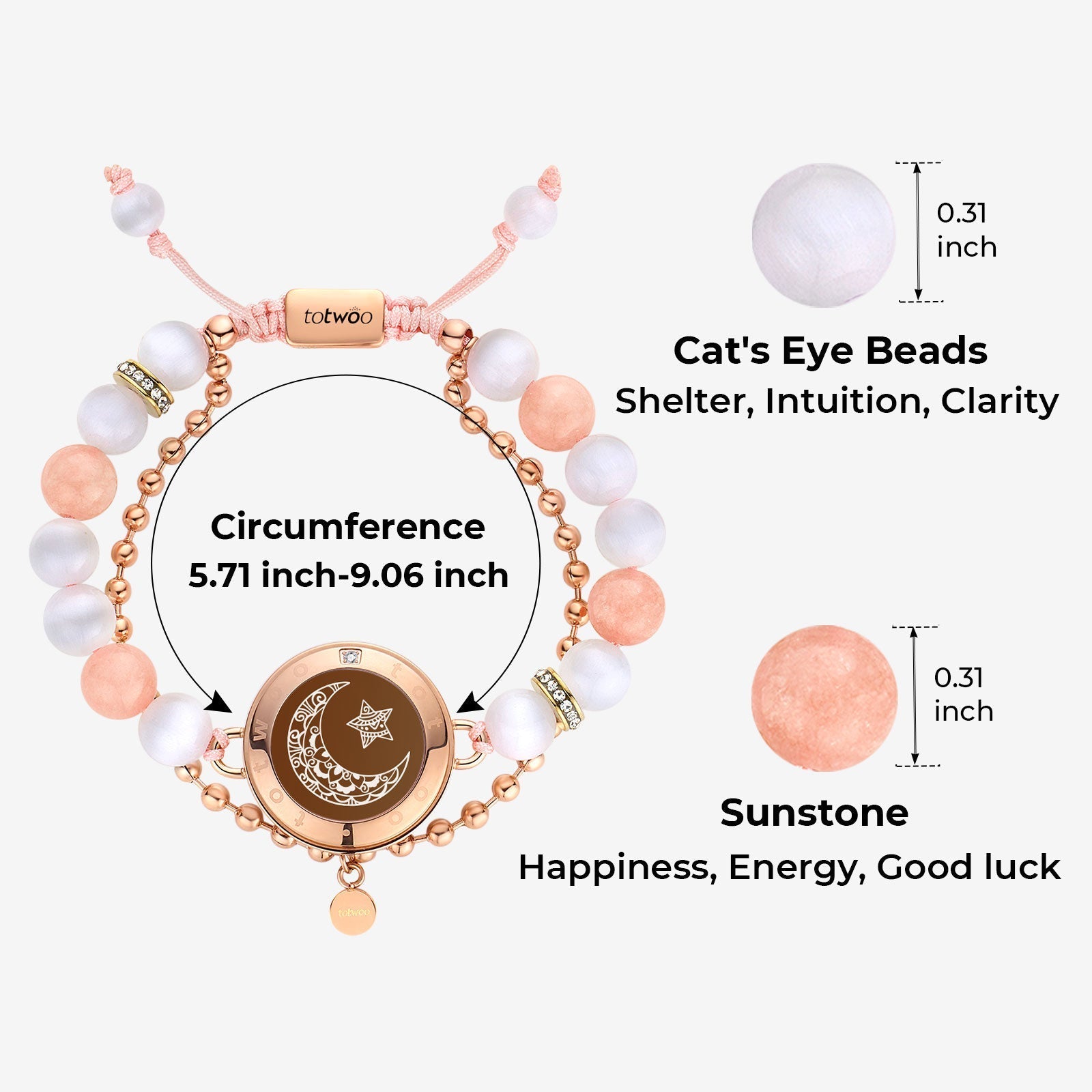 Moon Touch Bracelet with Phantasmal Beads