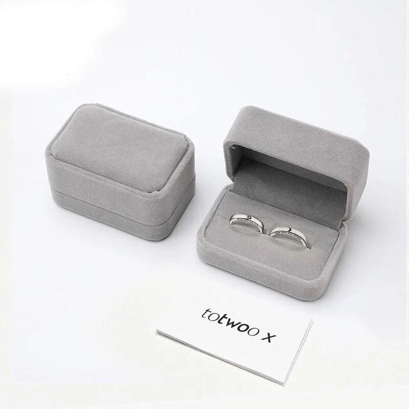 totwoo X Sun&Moon Adjustable Silver Couple Rings