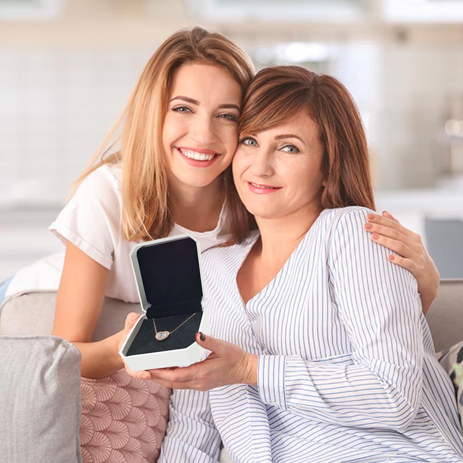 Totwoo MEMORY Digital Locket Heart Necklace(Gold)