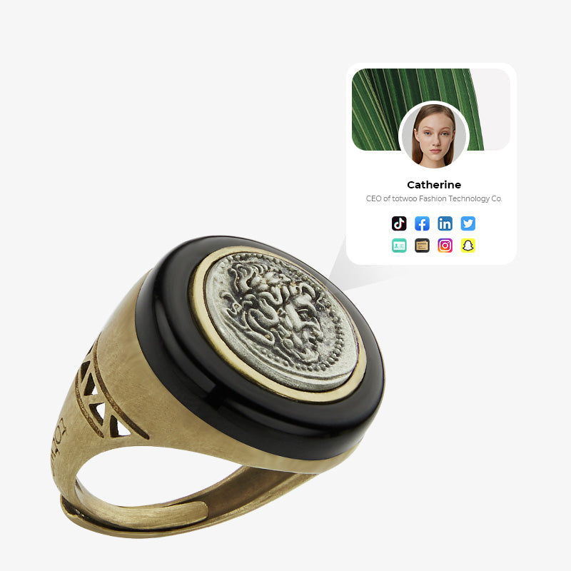 totwoo MEET Greek Coin Smart Ring (4 Styles)