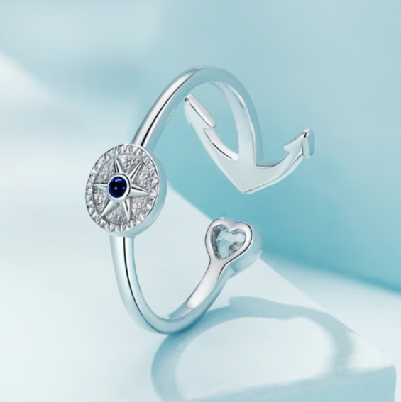 Anchor Compass Ring