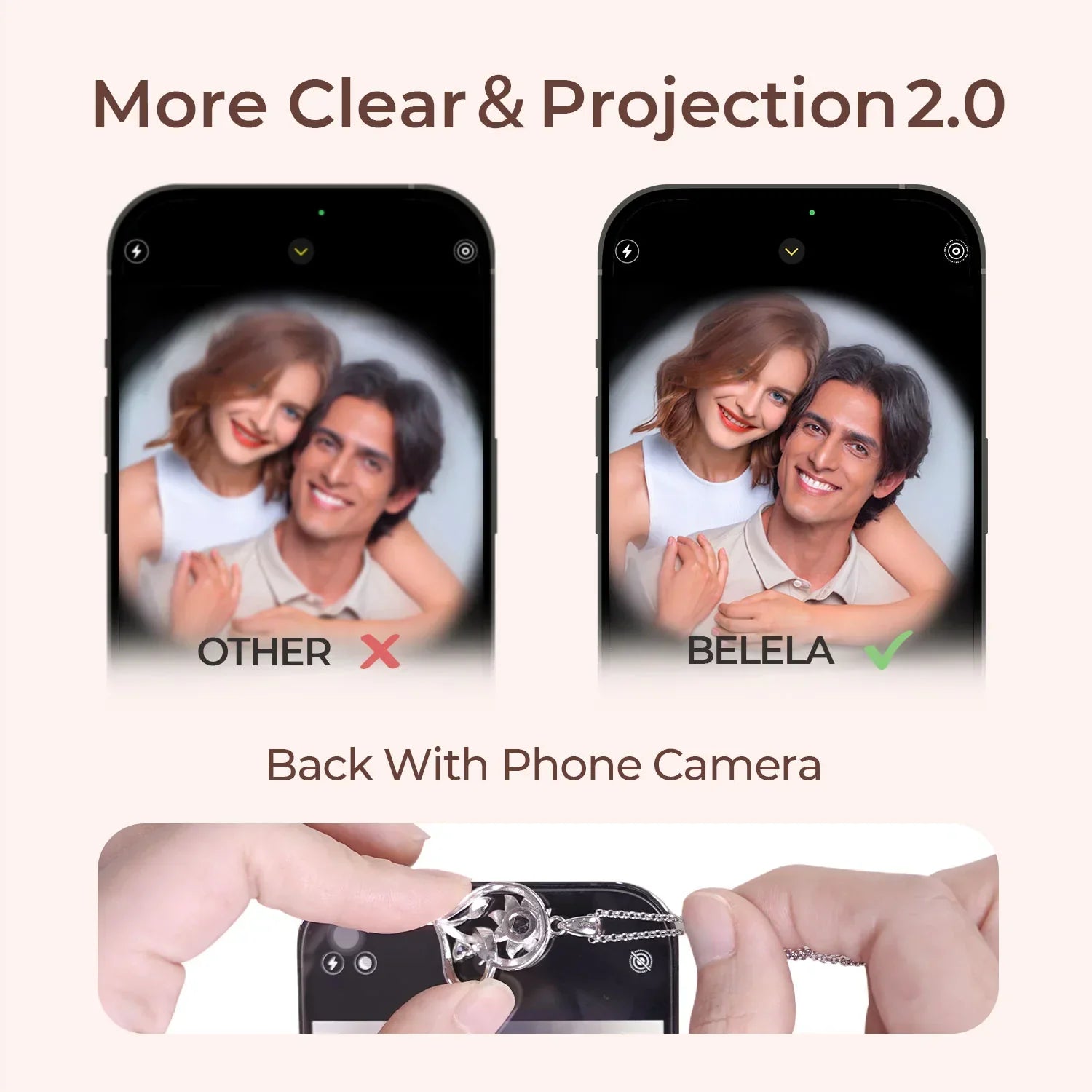 Personalized 925 Silver Sunflower Projection Photo Necklace