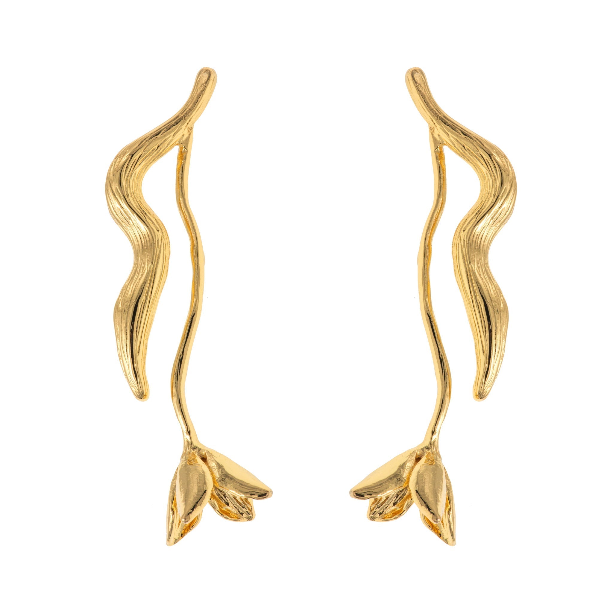 Long Desert Rose Earrings