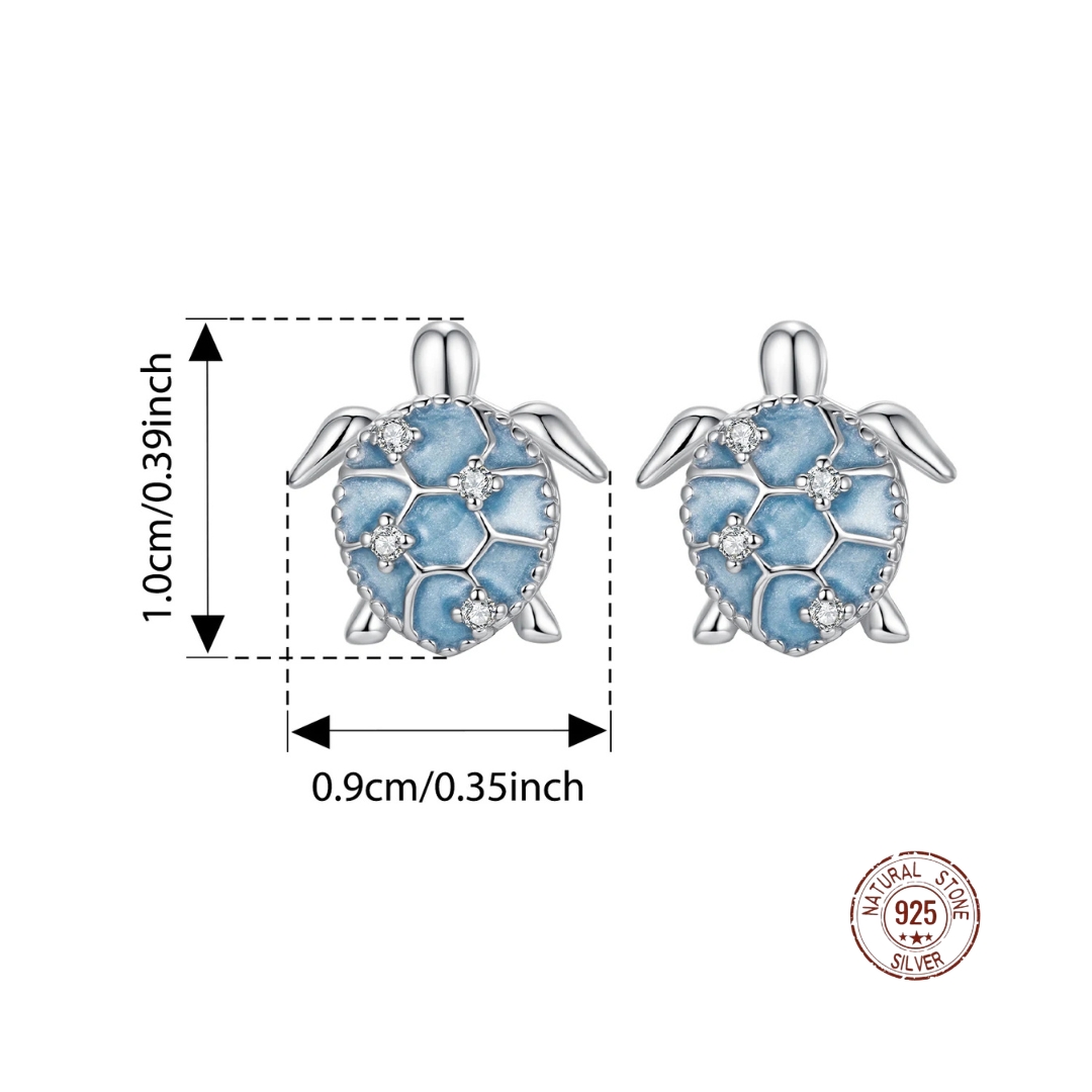 Aqua Turtle Earrings