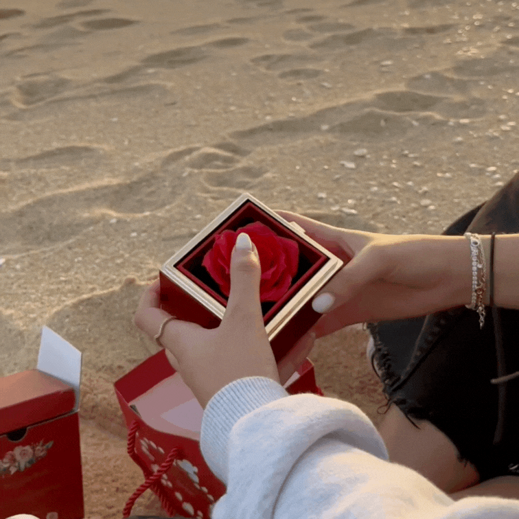 Eternal Rose & Personalized Heart Necklace