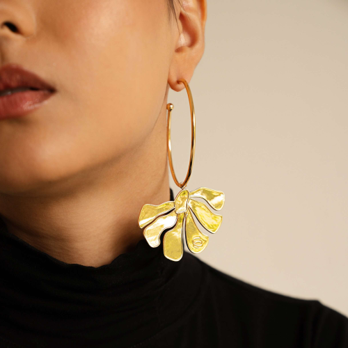 Petal Hoop Earrings
