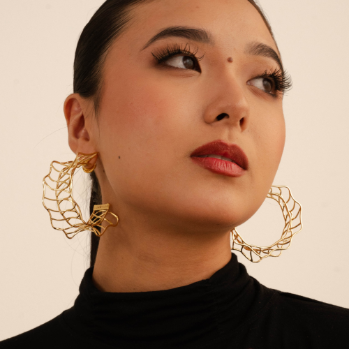 Silk Hoop Earrings