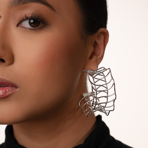 Silk Hoop Earrings