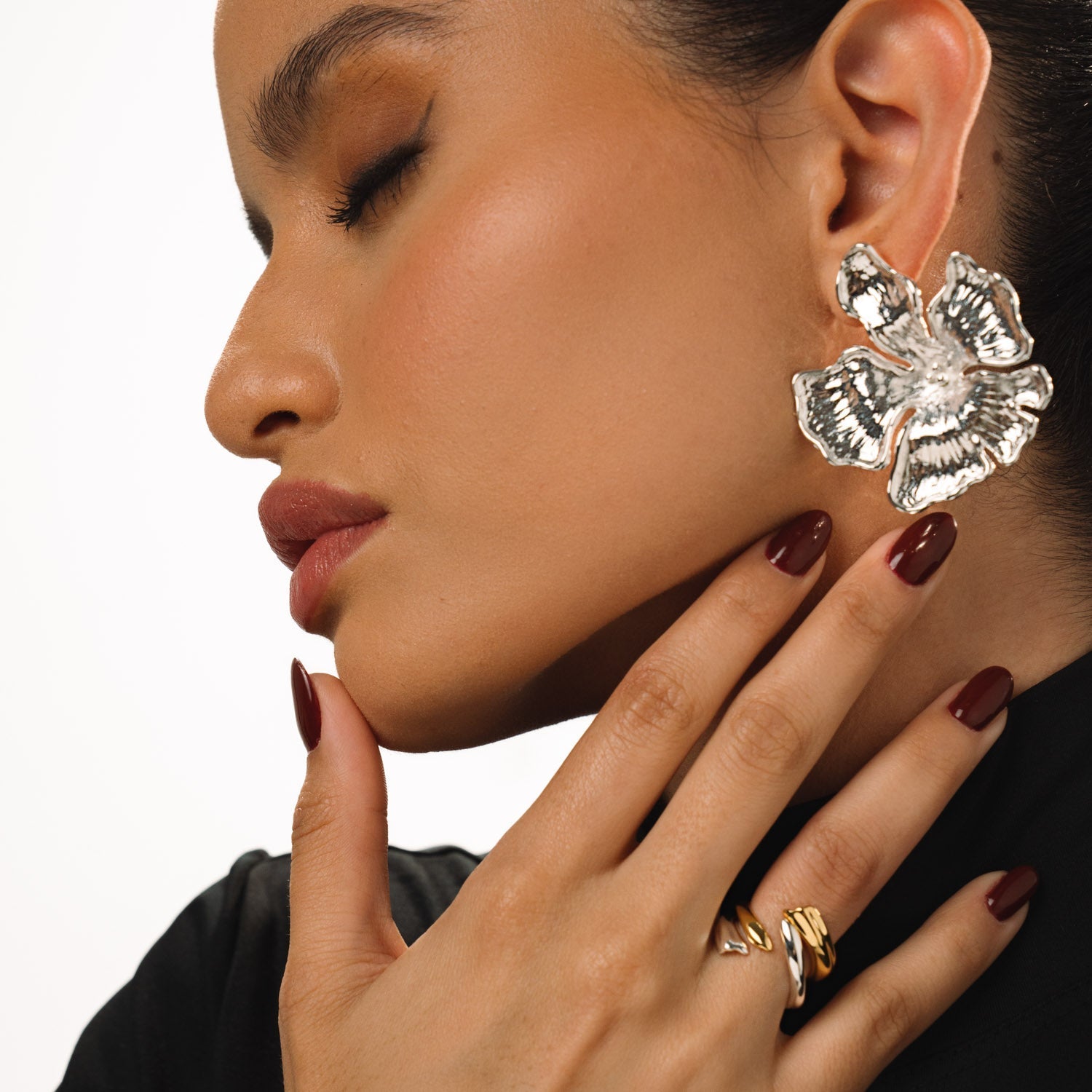 Large Desert Rose Earrings