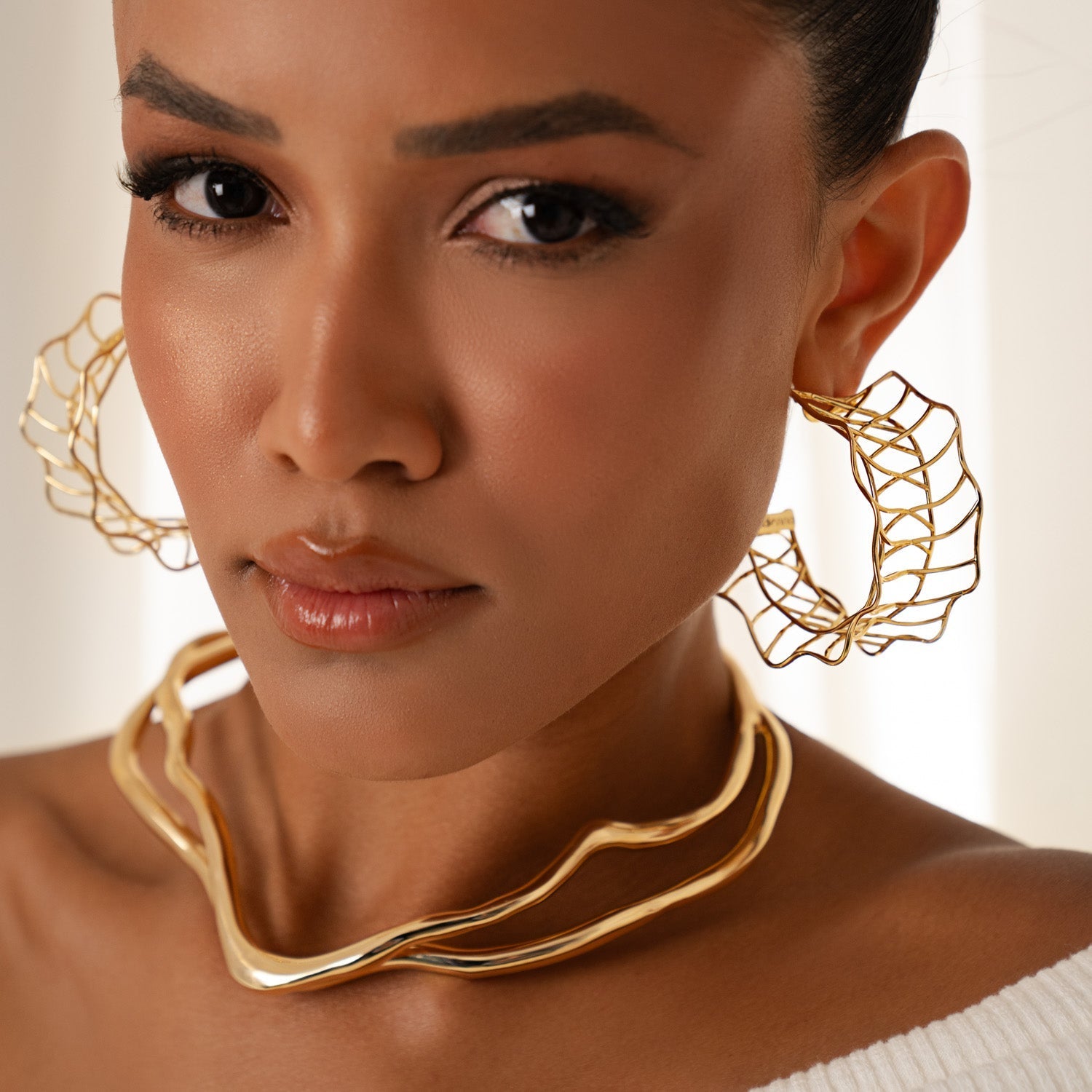 Silk Hoop Earrings