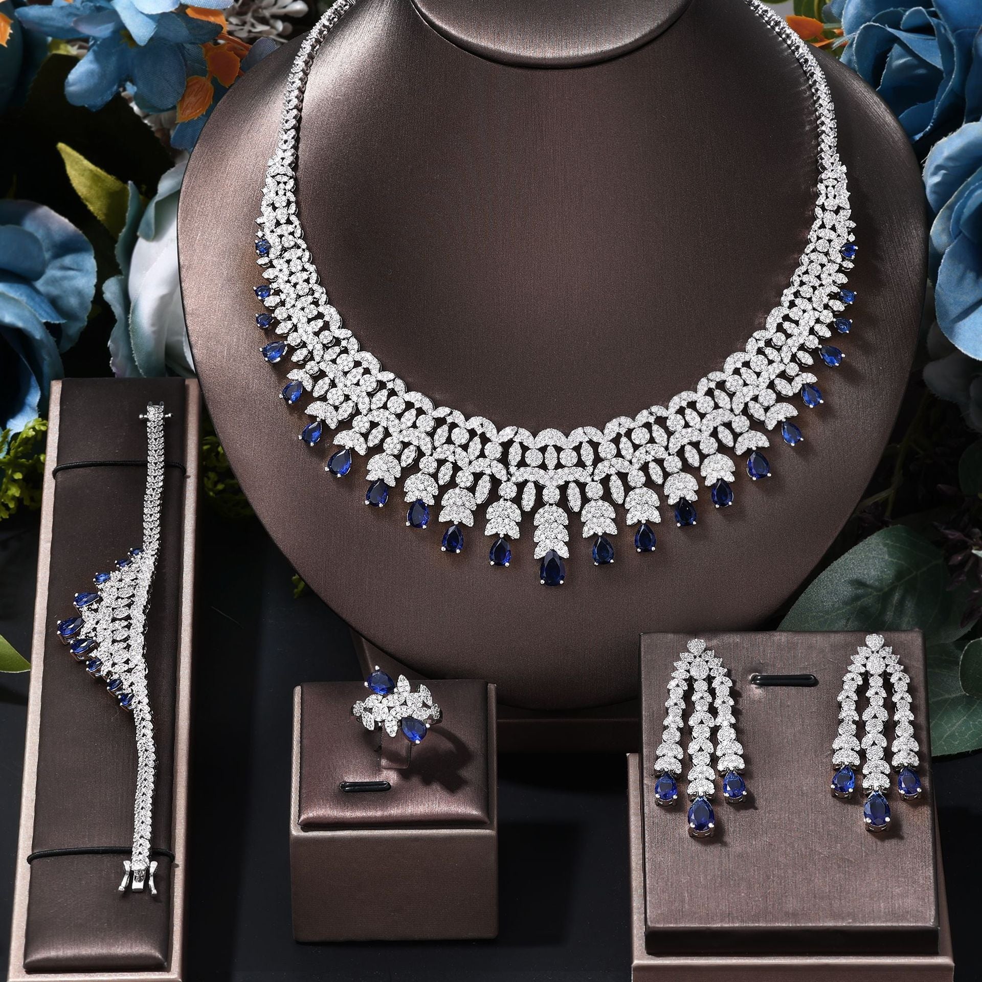 Fashionable and Dazzling Full Diamond Jewelry Set