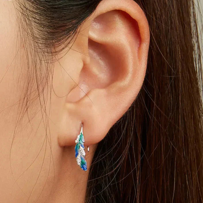 Ocean Feather Earrings