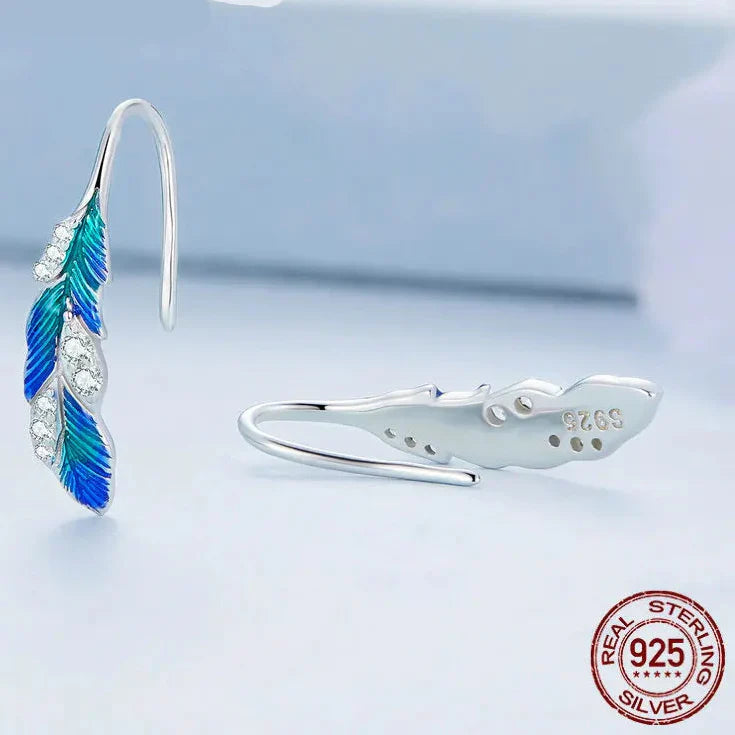 Ocean Feather Earrings