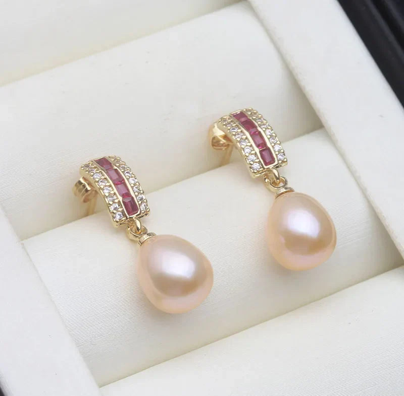 Valén – 925 Sterling Silver Natural Freshwater Pearl Earrings