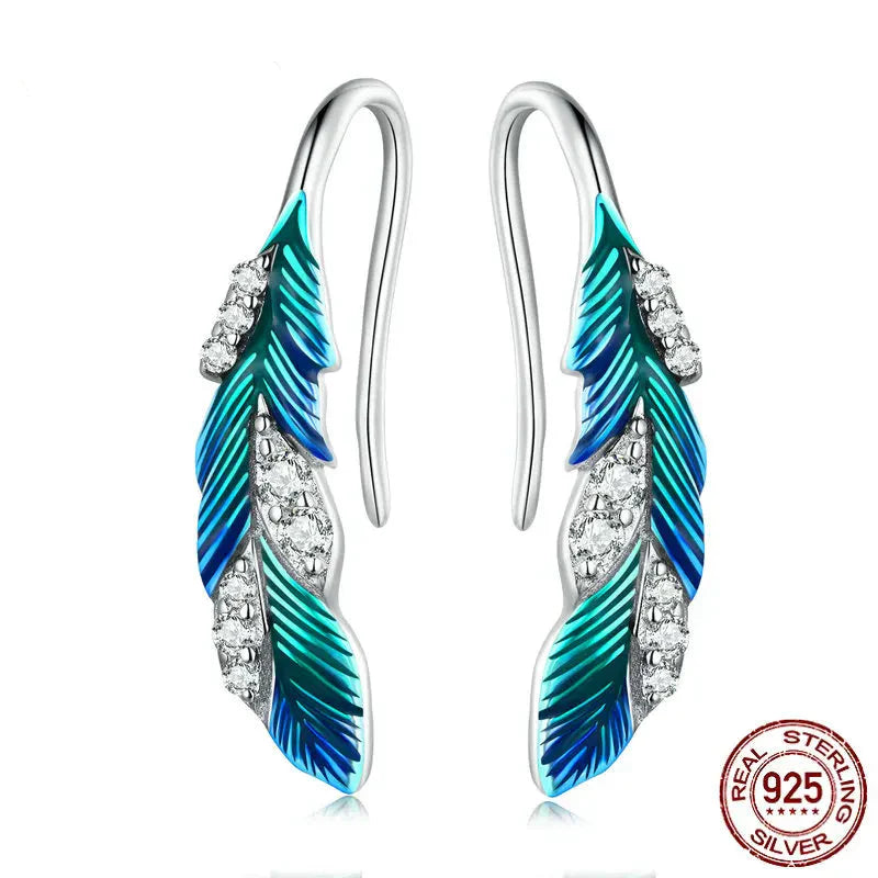 Ocean Feather Earrings
