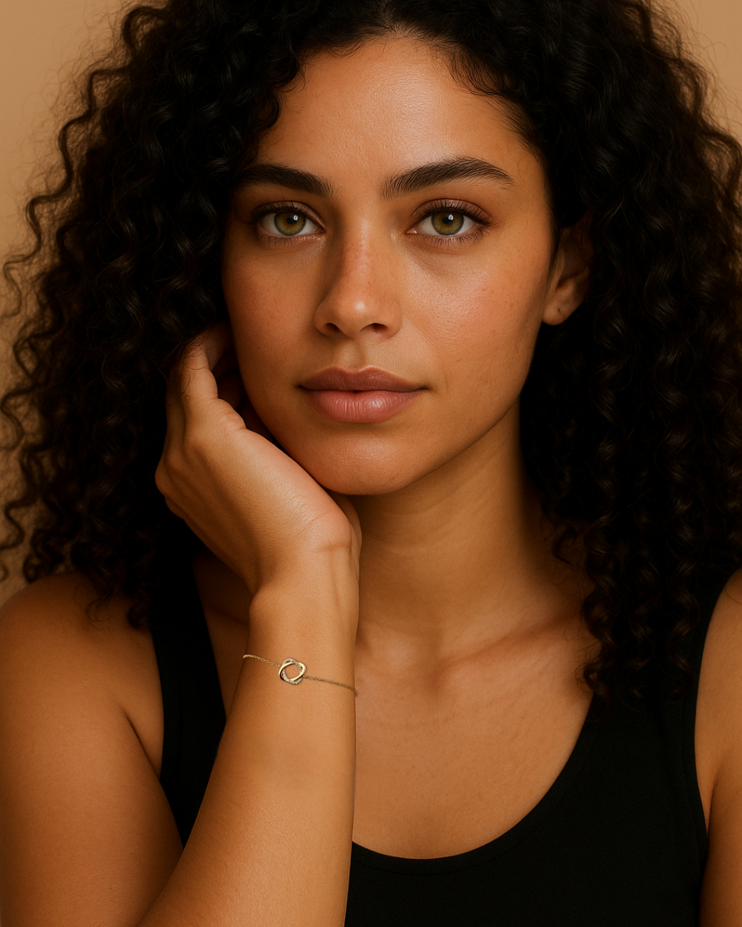 Aurélya Pulseira Feminina de Prata 925 Banhada a Ouro com Zircônias