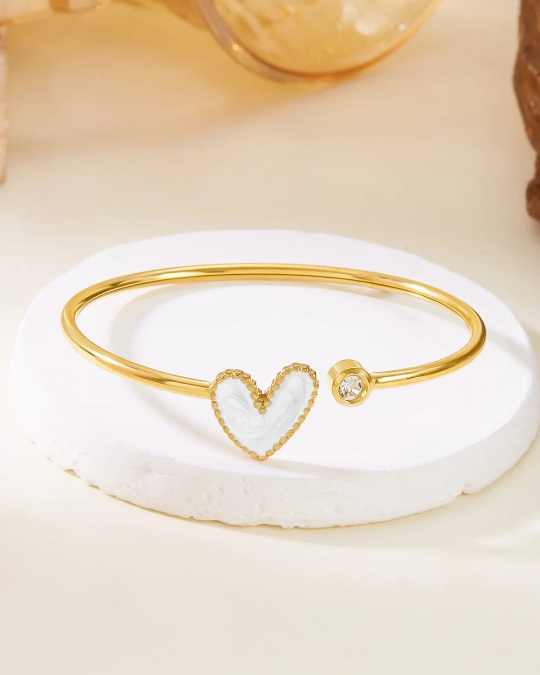 Cuoréa Pulseira Coração Dourada Serenyah